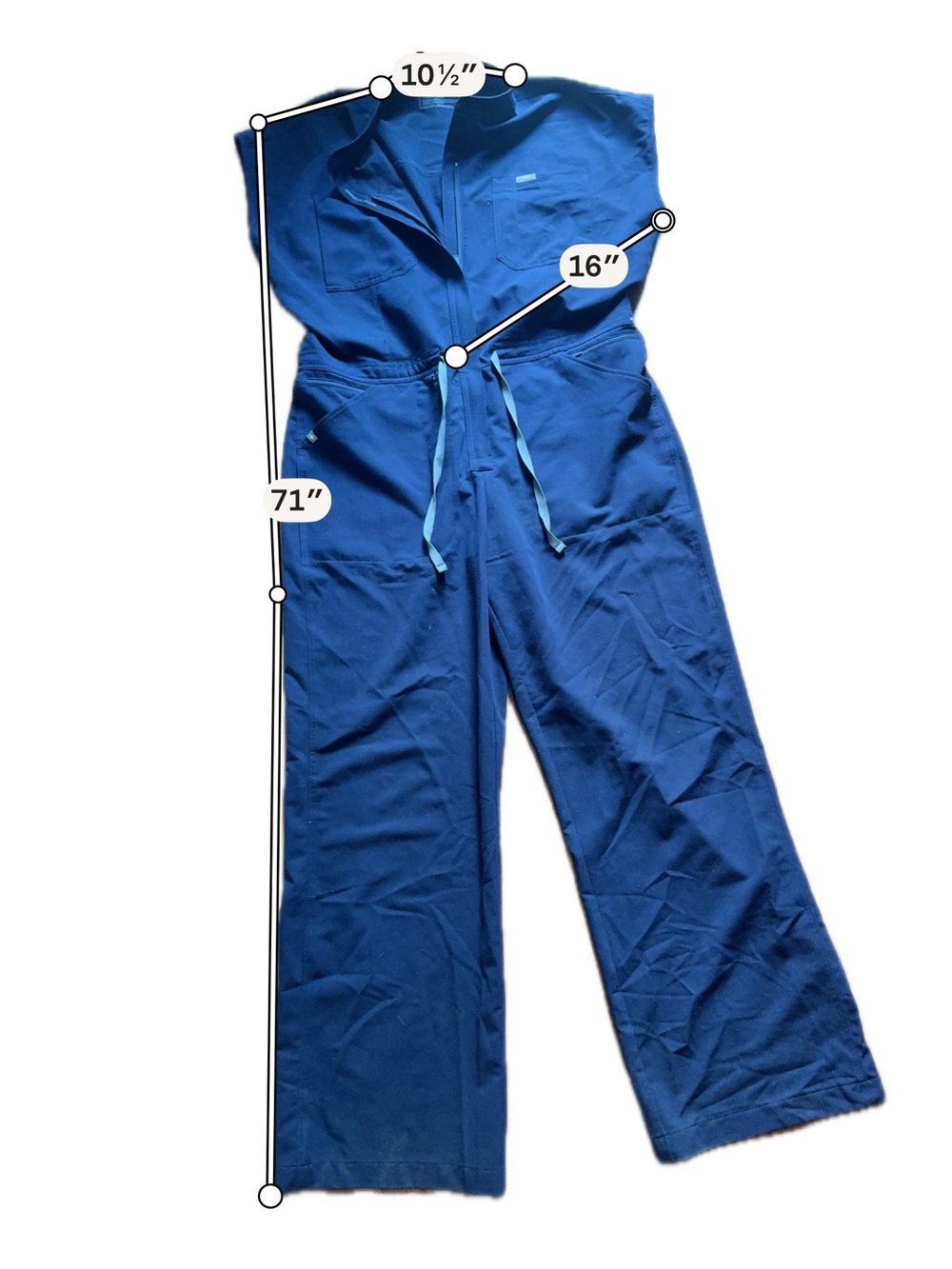Figs 2 Women’s V-Neck Utility Jumpsuit - Navy & Black Size XXL - Picture 9 of 11